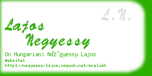 lajos negyessy business card